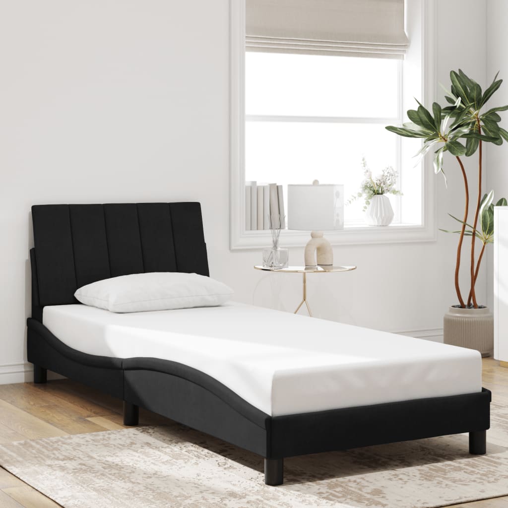 8721012354685_g_en_hd_2 vidaXL Bed Frame with LED without Mattress "Hanko" Black 90x190 cm Velvet - Image 4