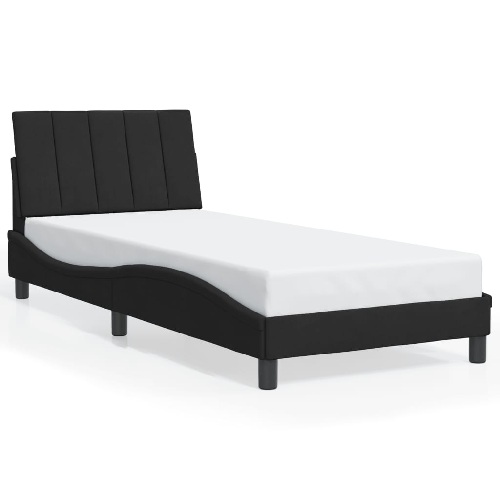 8721012354685_g_en_hd_3 vidaXL Bed Frame with LED without Mattress "Hanko" Black 90x190 cm Velvet - Image 5