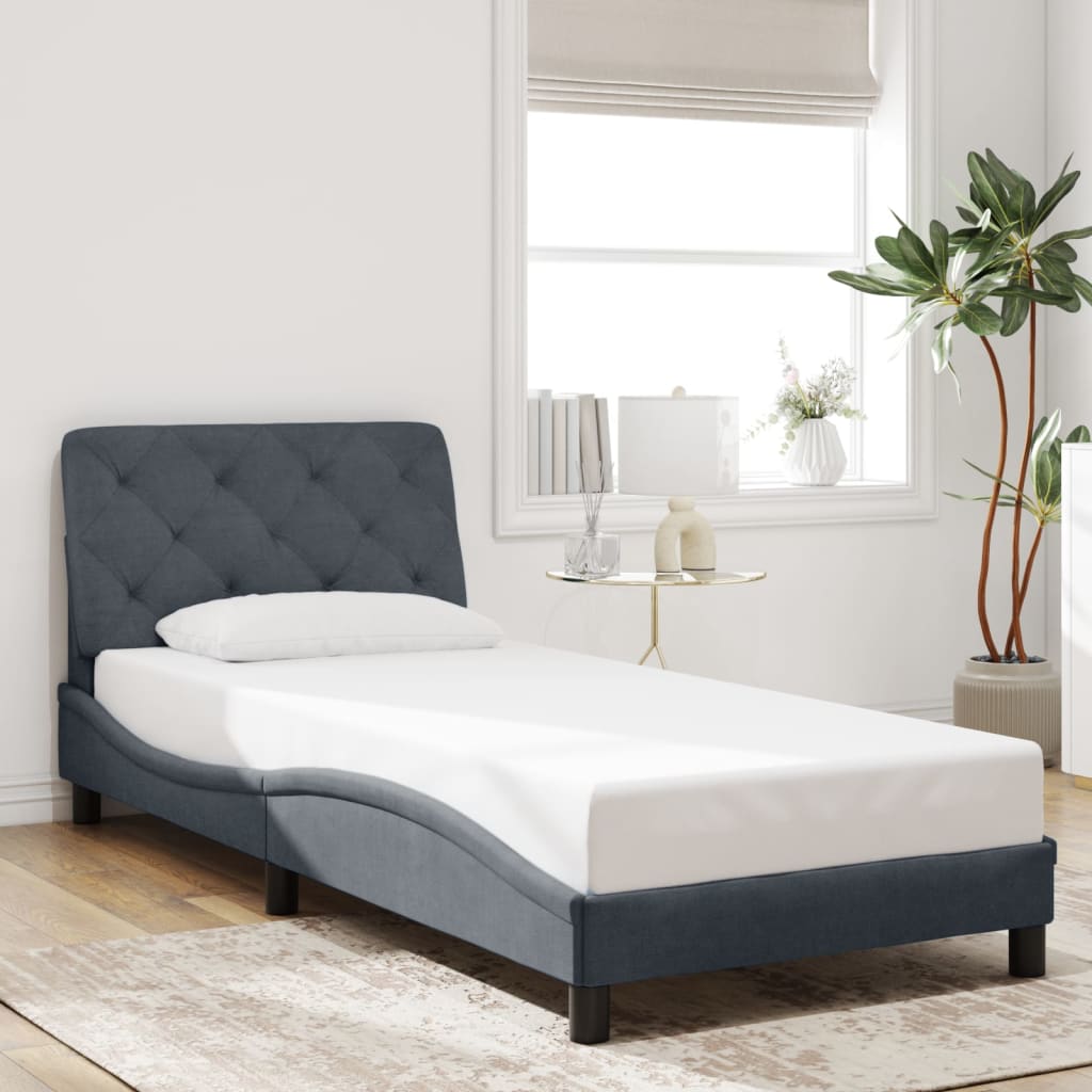 8721012355415_g_en_hd_2 vidaXL Bed Frame with LED without Mattress Dark Grey 90x190 cm Velvet - Image 4