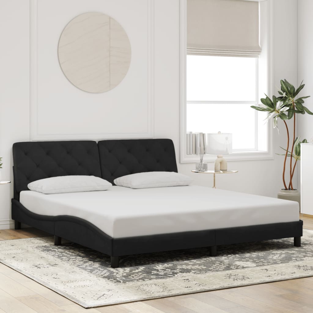 8721012355842_g_en_hd_2 vidaXL Bed Frame with LED without Mattress Black 180x200 cm Velvet - Image 4