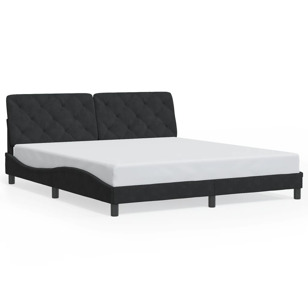 8721012355842_g_en_hd_3 vidaXL Bed Frame with LED without Mattress Black 180x200 cm Velvet - Image 5
