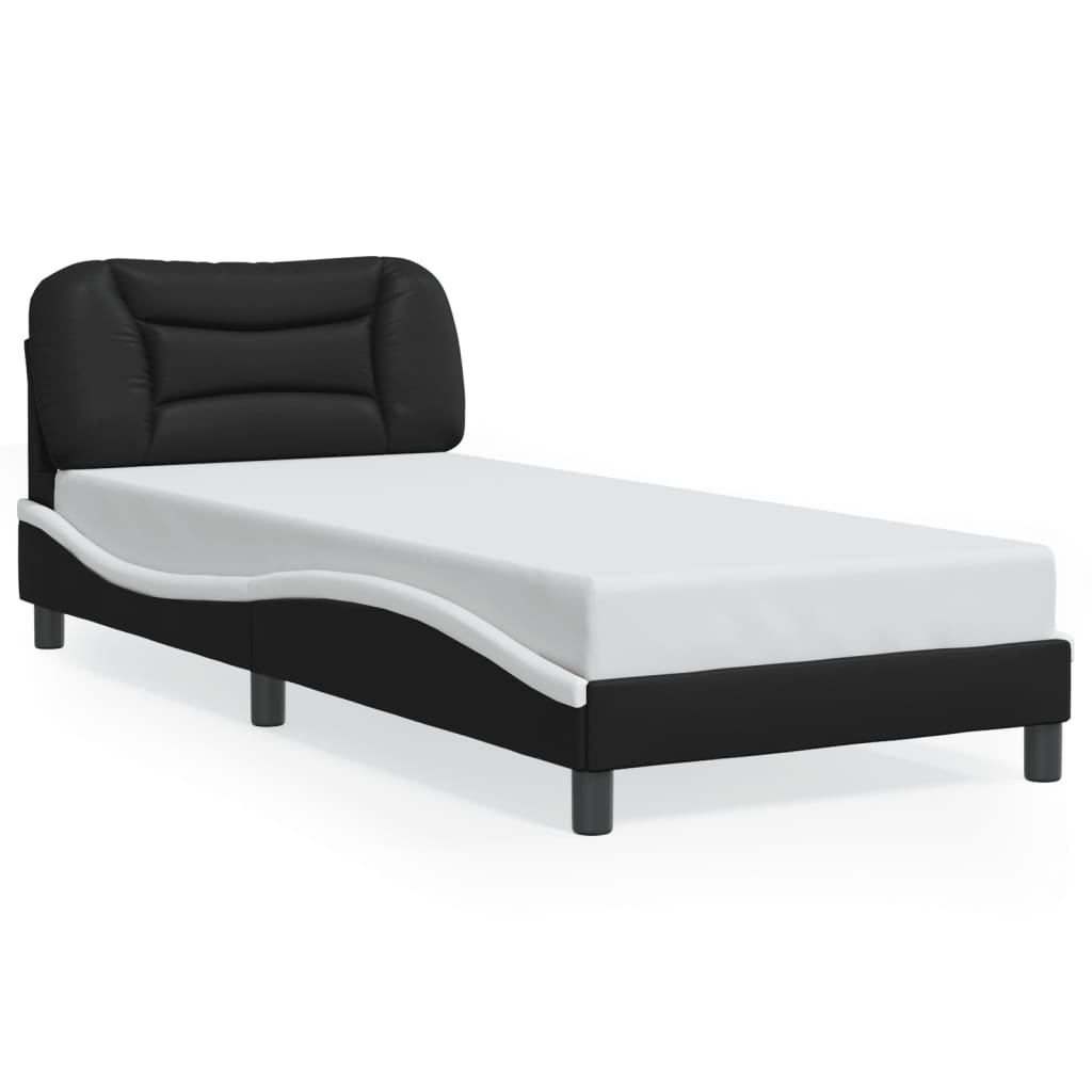 8721012356191_g_en_hd_3 vidaXL Bed Frame with LED without Mattress "Hvar" Black and White 90x190 cm - Image 5