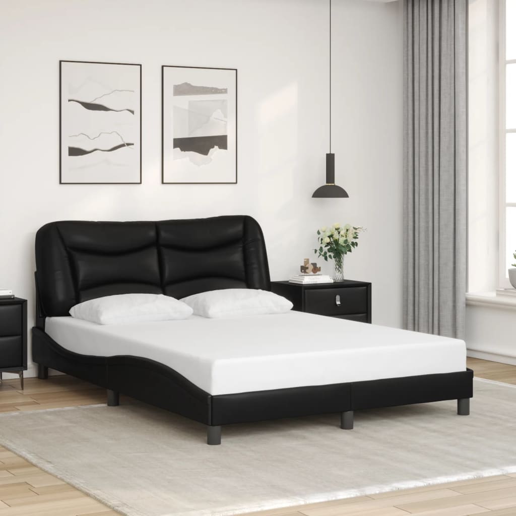 8721012356832_g_en_hd_2 vidaXL Bed Frame with LED without Mattress "Hvar" Black 137x190 cm Double - Image 4