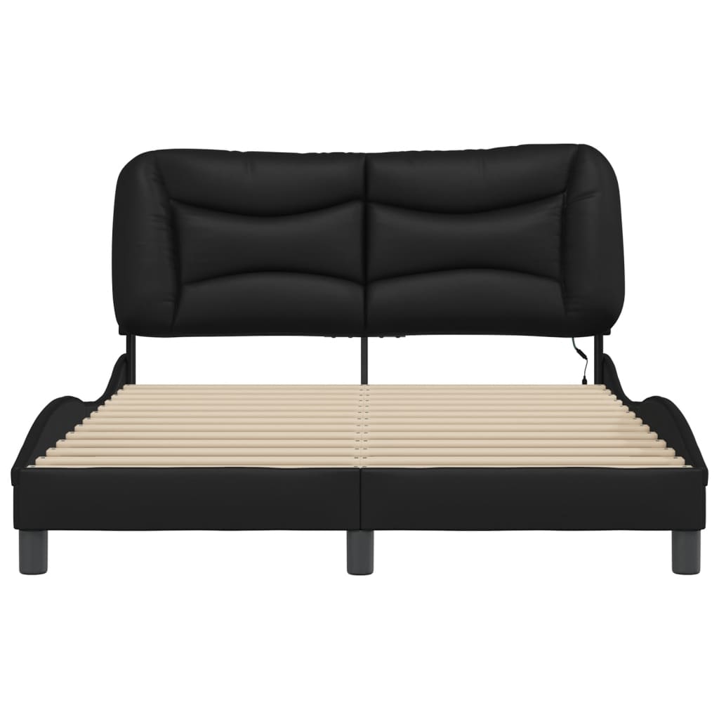 8721012356832_g_en_hd_4 vidaXL Bed Frame with LED without Mattress "Hvar" Black 137x190 cm Double - Image 6