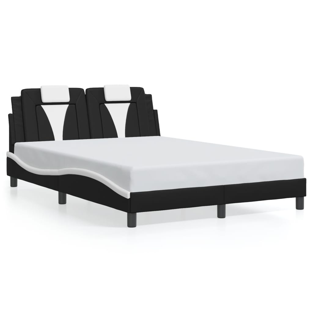 8721012357730_g_en_hd_3 vidaXL Bed Frame "Viana" with LED without Mattress Black and White 137x190 cm Double - Image 5