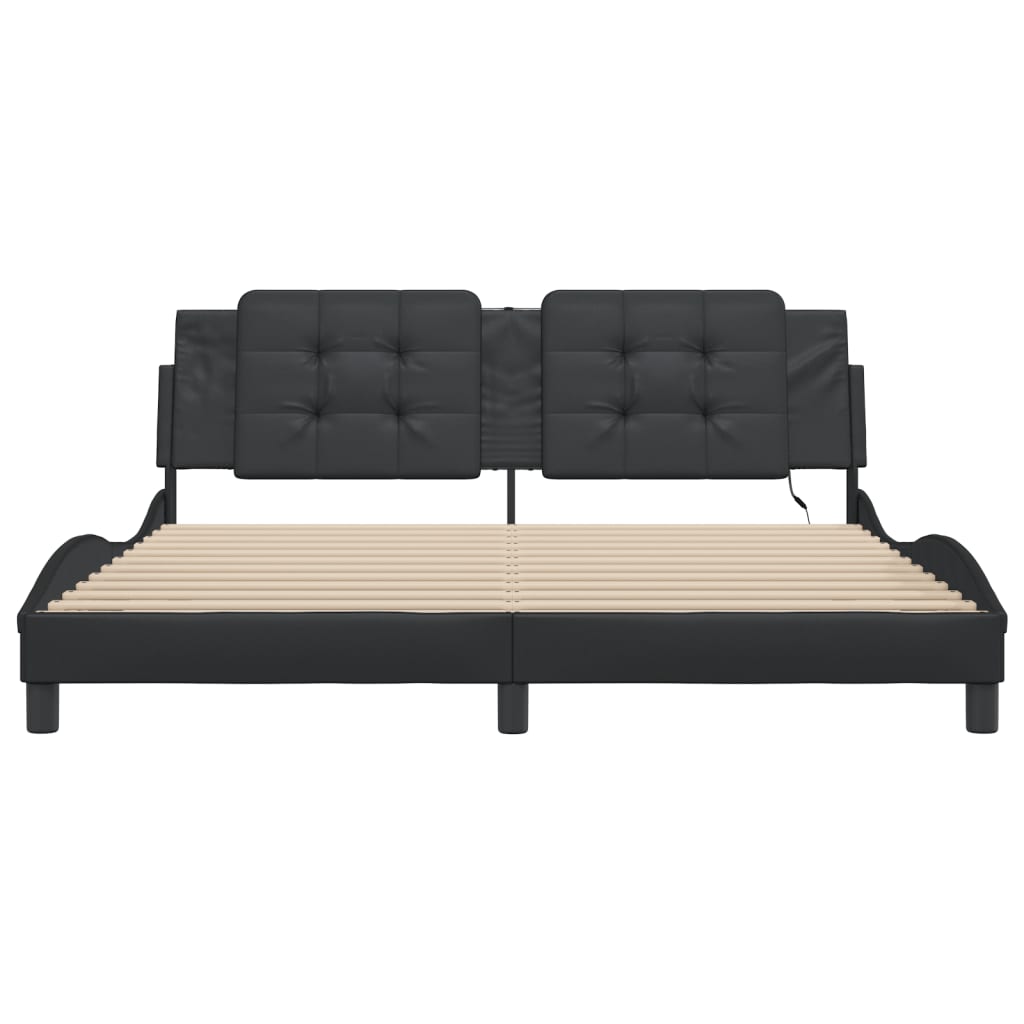 8721012358393_g_en_hd_4 vidaXL Bed Frame with LED without Mattress "Zadar" Black 180x200 cm King - Image 6