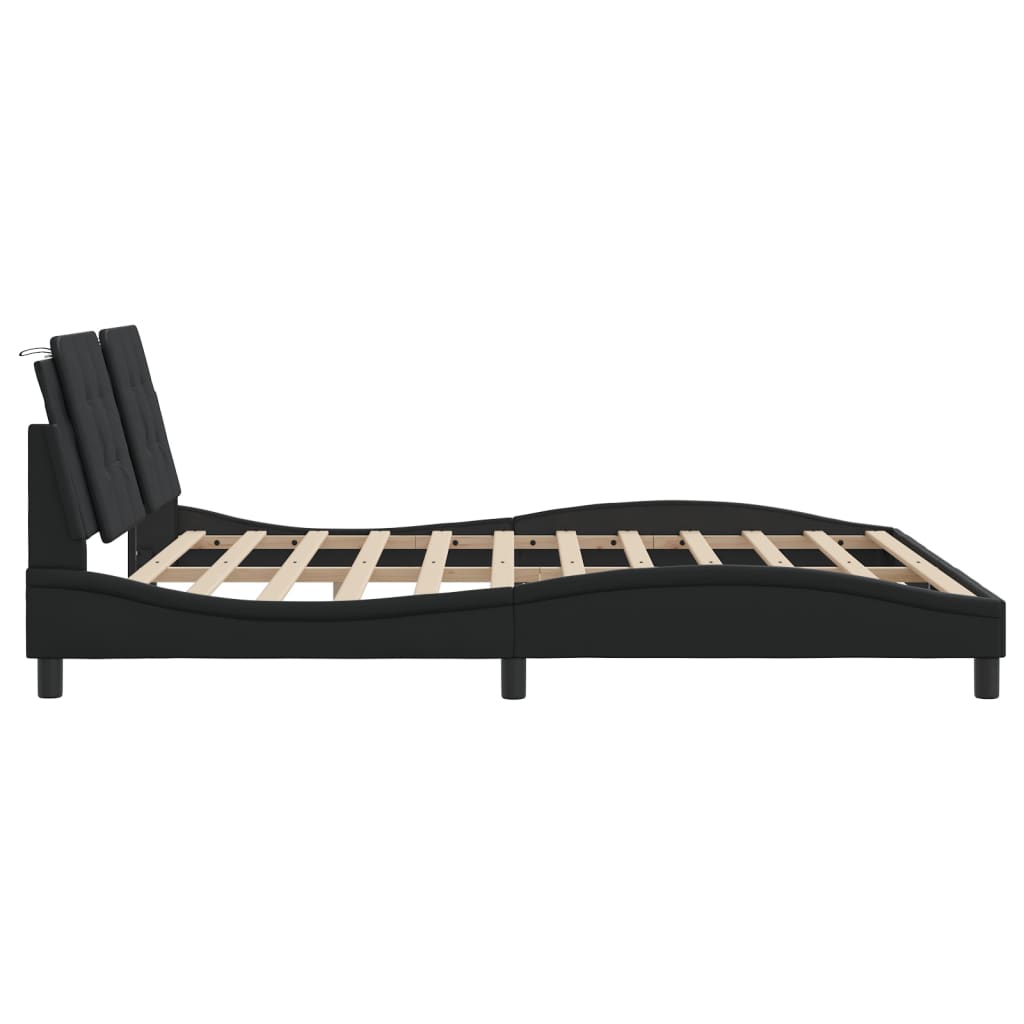 8721012358393_g_en_hd_6 vidaXL Bed Frame with LED without Mattress "Zadar" Black 180x200 cm King - Image 8