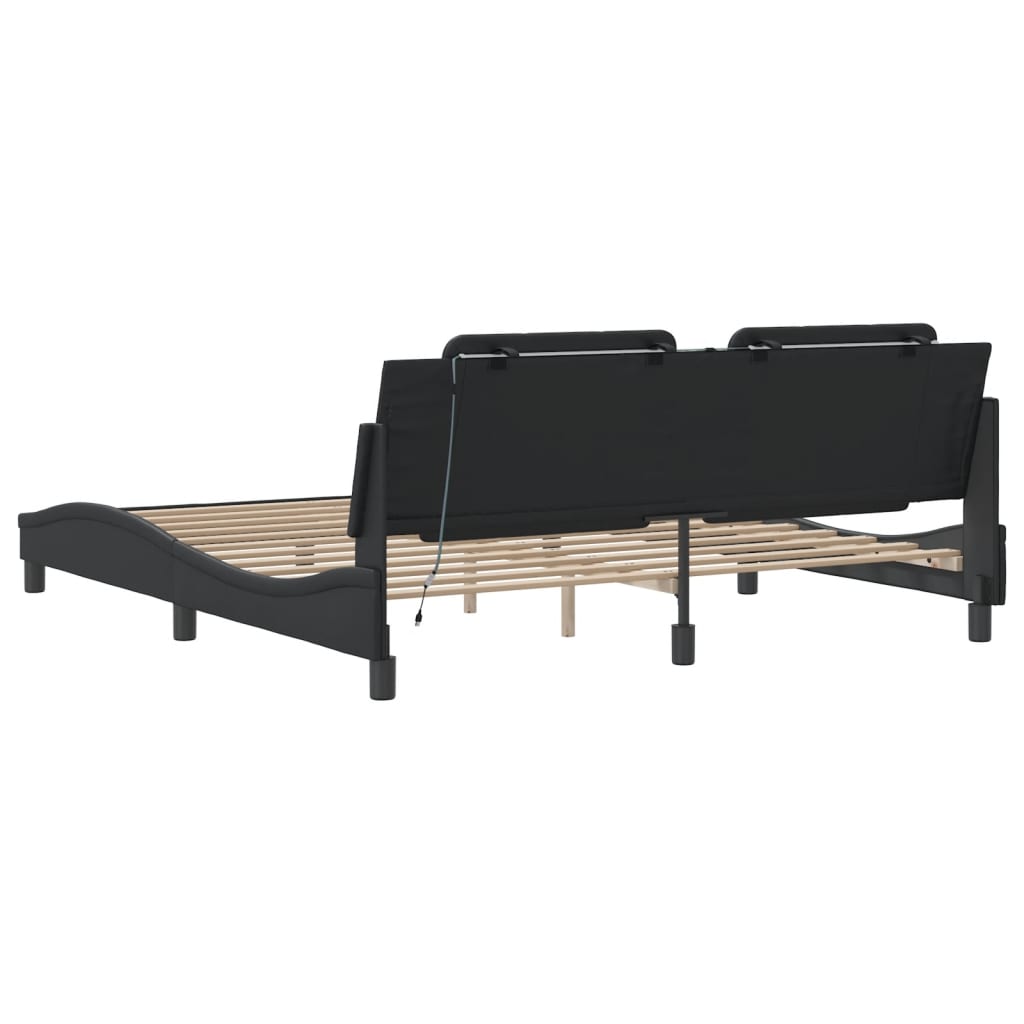 8721012358393_g_en_hd_7 vidaXL Bed Frame with LED without Mattress "Zadar" Black 180x200 cm King - Image 9