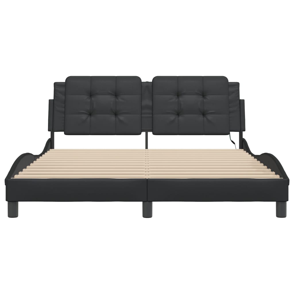 8721012358621_g_en_hd_4 vidaXL Bed Frame with LED without Mattress "Zadar" Black 152x203 cm Queen - Image 6