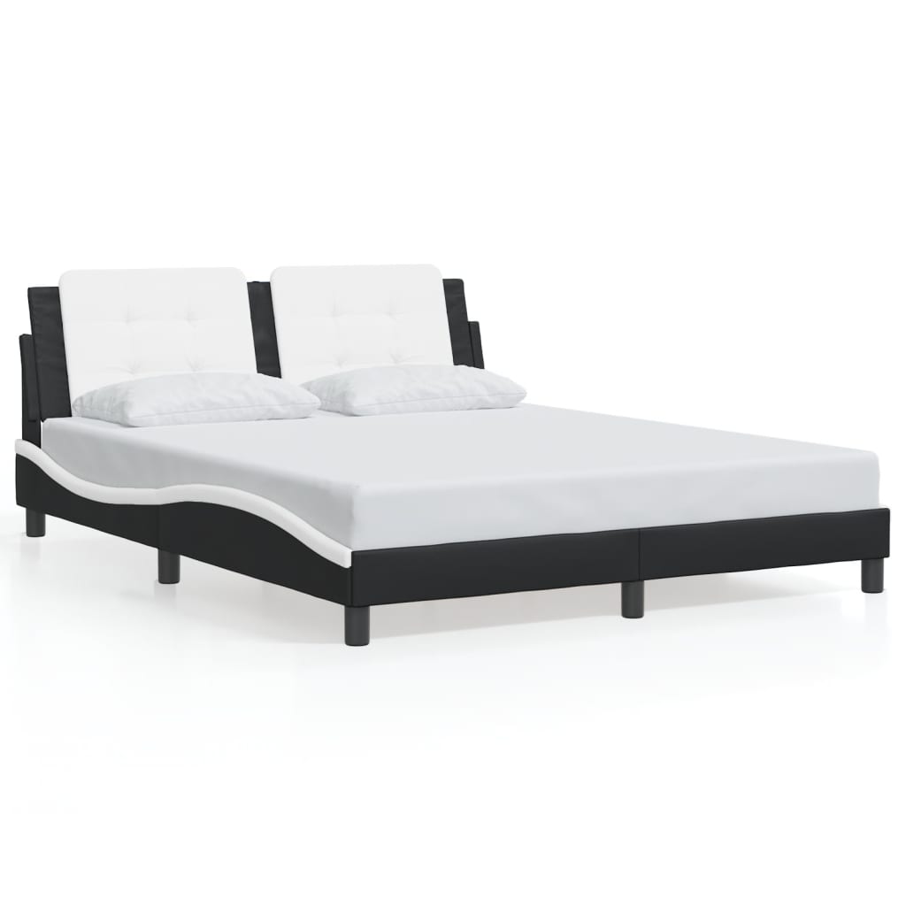 8721012358645_g_en_hd_3 vidaXL Bed Frame with LED without Mattress "Zadar" Black and White 152x203 cm Queen - Image 5