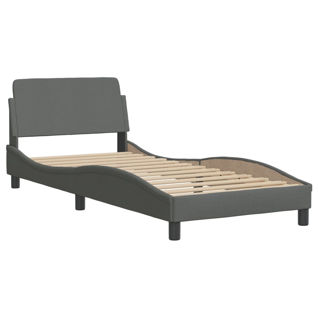 8721012358713_g_en_hd_7 vidaXL Bed Frame with LED without Mattress "Hvar" Dark Grey 90x190 cm Fabric - Image 9