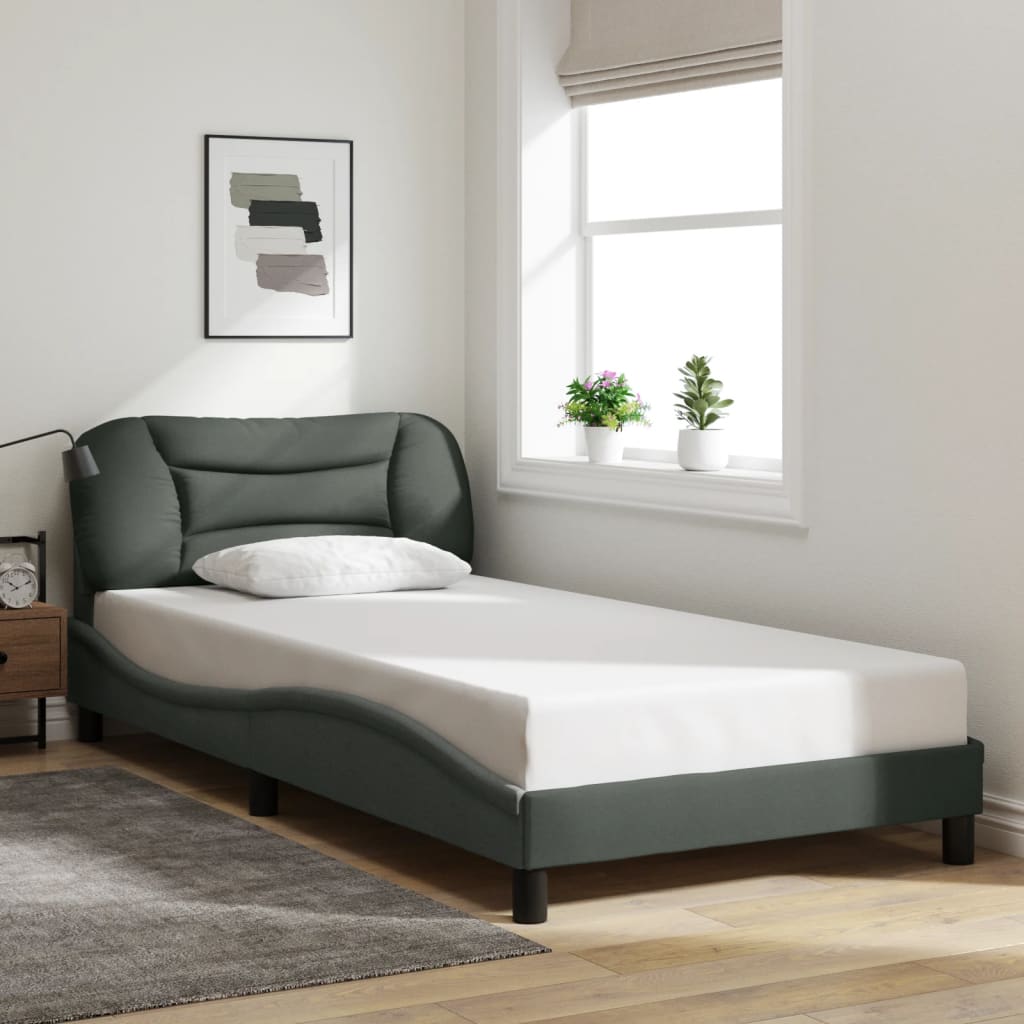 8721012358737_g_en_hd_2 vidaXL Bed Frame with LED without Mattress "Hvar" Dark Grey 107x203 cm King Single Fabric - Image 4