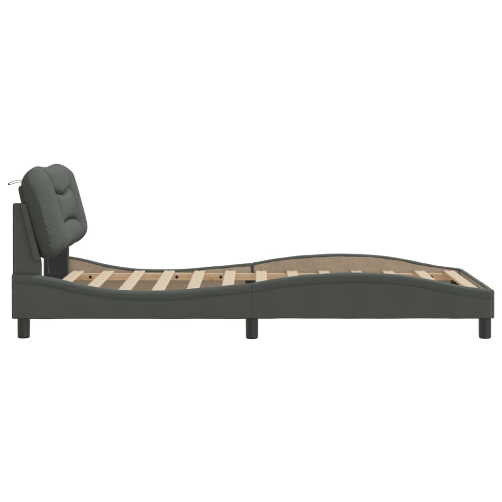 8721012358737_g_en_hd_5 vidaXL Bed Frame with LED without Mattress "Hvar" Dark Grey 107x203 cm King Single Fabric - Image 7