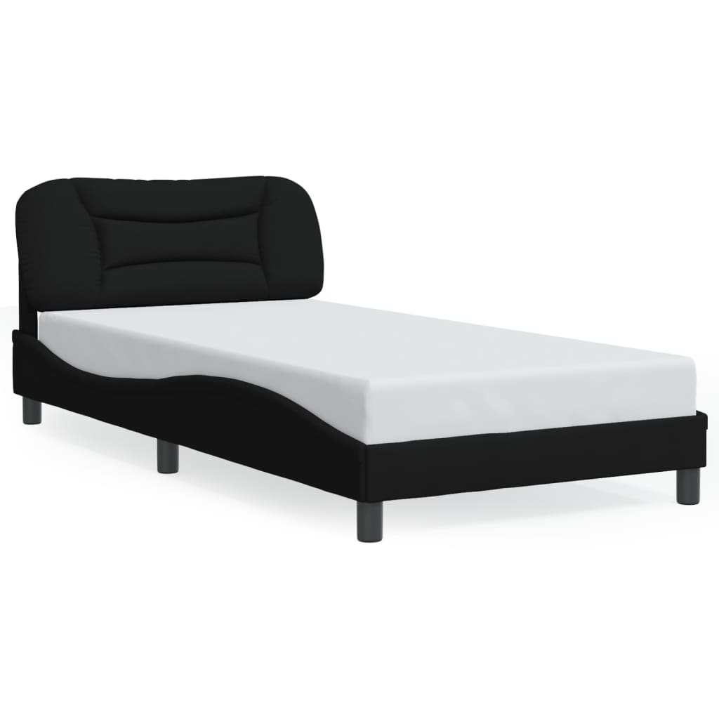 8721012358744_g_en_hd_3 vidaXL Bed Frame with LED without Mattress "Hvar" Black 107x203 cm King Single Fabric - Image 5