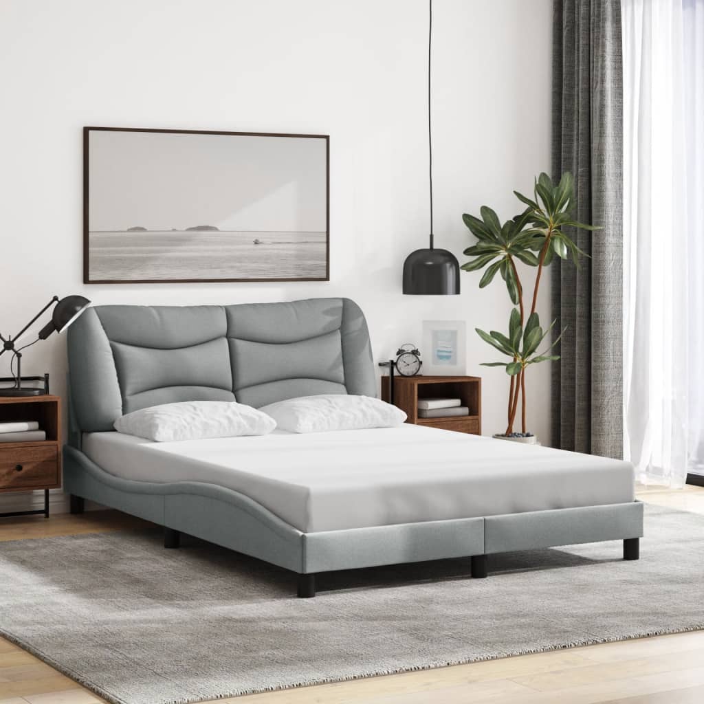 8721012358751_g_en_hd_2 vidaXL Bed Frame with LED without Mattress "Hvar" Dark Grey 137x190 cm Double Fabric - Image 4
