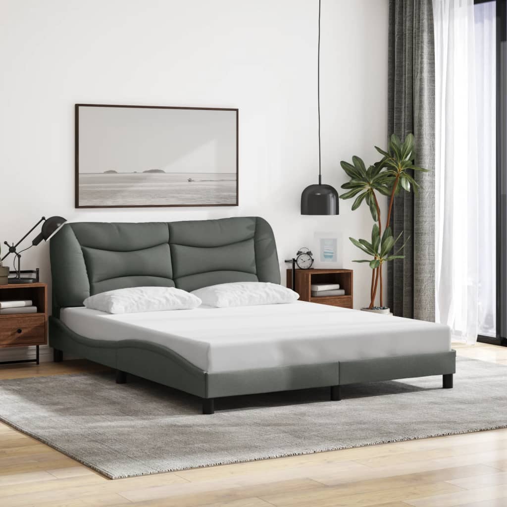 8721012358782_g_en_hd_2 vidaXL Bed Frame with LED without Mattress "Hvar" Black 152x203 cm Queen Fabric - Image 4