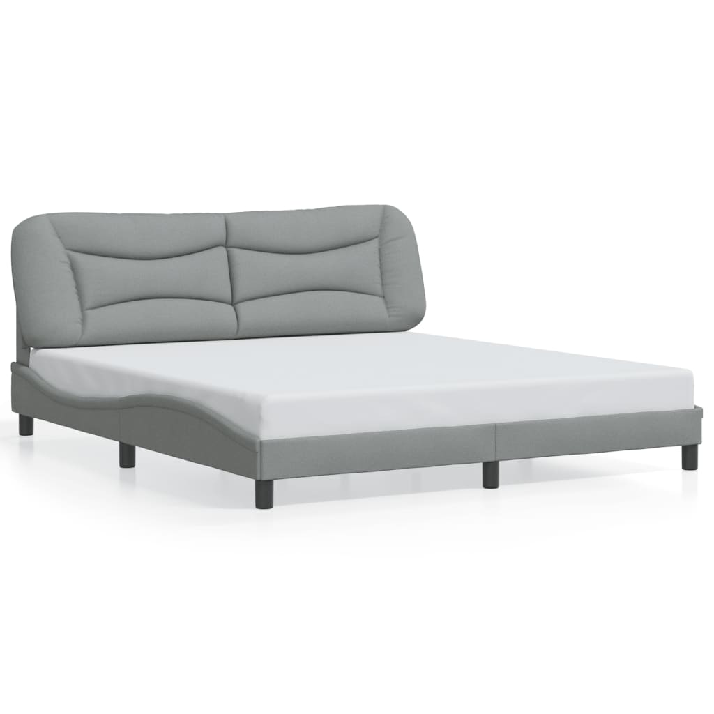8721012358799_g_en_hd_3 vidaXL Bed Frame with LED without Mattress "Hvar" Dark Grey 180x200 cm King Fabric - Image 5