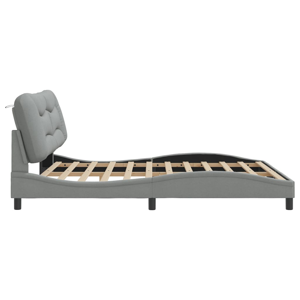 8721012358799_g_en_hd_5 vidaXL Bed Frame with LED without Mattress "Hvar" Dark Grey 180x200 cm King Fabric - Image 7