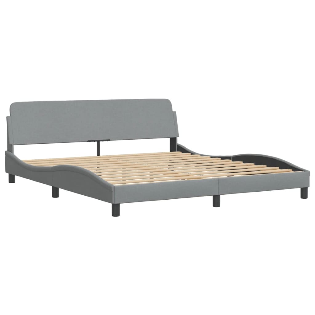 8721012358799_g_en_hd_7 vidaXL Bed Frame with LED without Mattress "Hvar" Dark Grey 180x200 cm King Fabric - Image 9