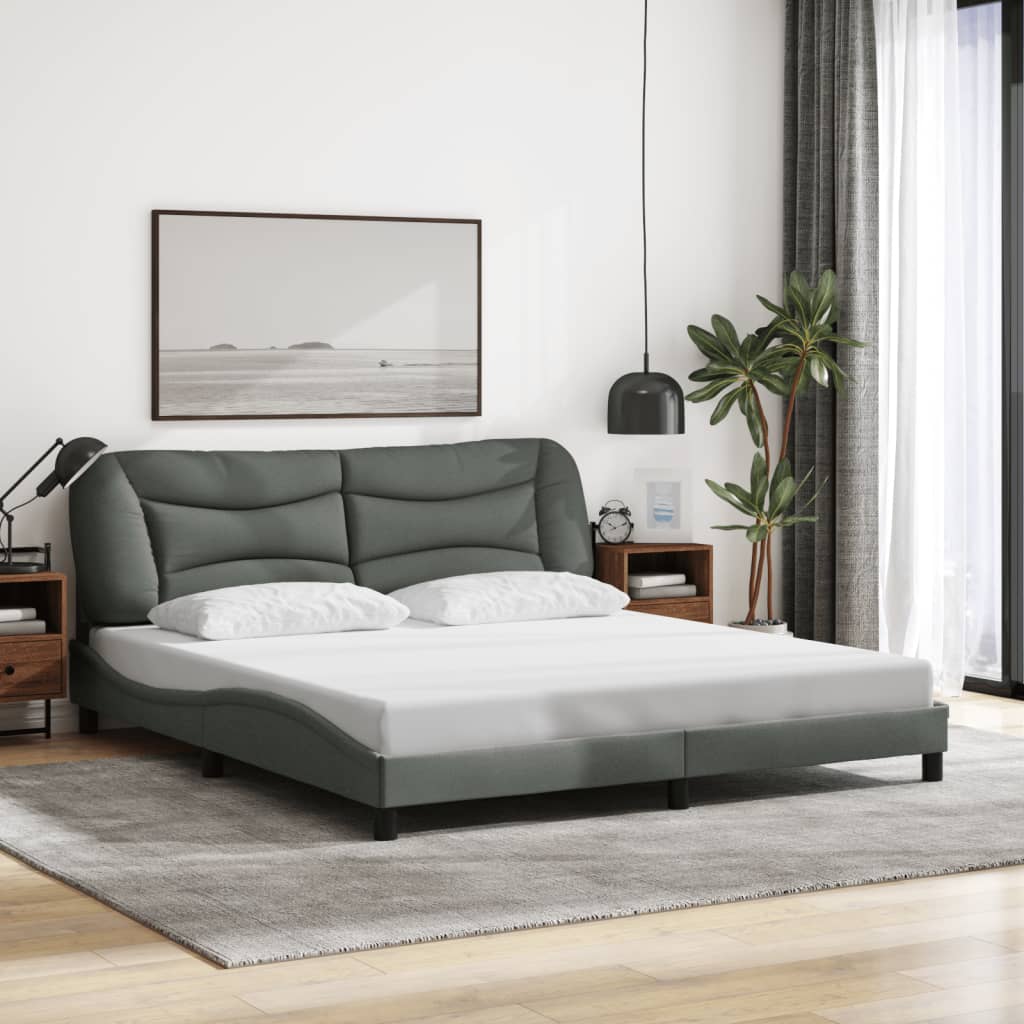 8721012358805_g_en_hd_2 vidaXL Bed Frame with LED without Mattress "Hvar" Black 180x200 cm King Fabric - Image 4