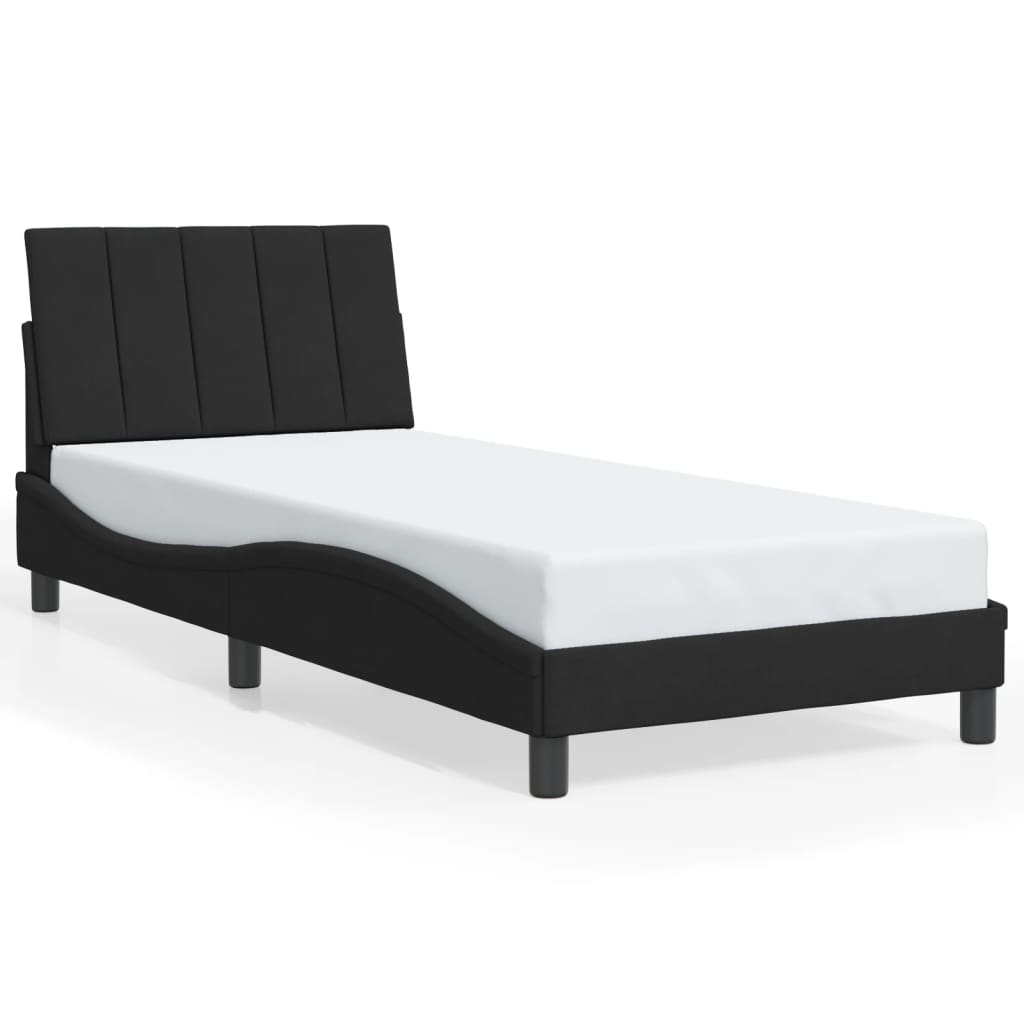 8721012358829_g_en_hd_3 vidaXL Bed Frame with LED without Mattress "Hanko" Black 90x190 cm Velvet - Image 5