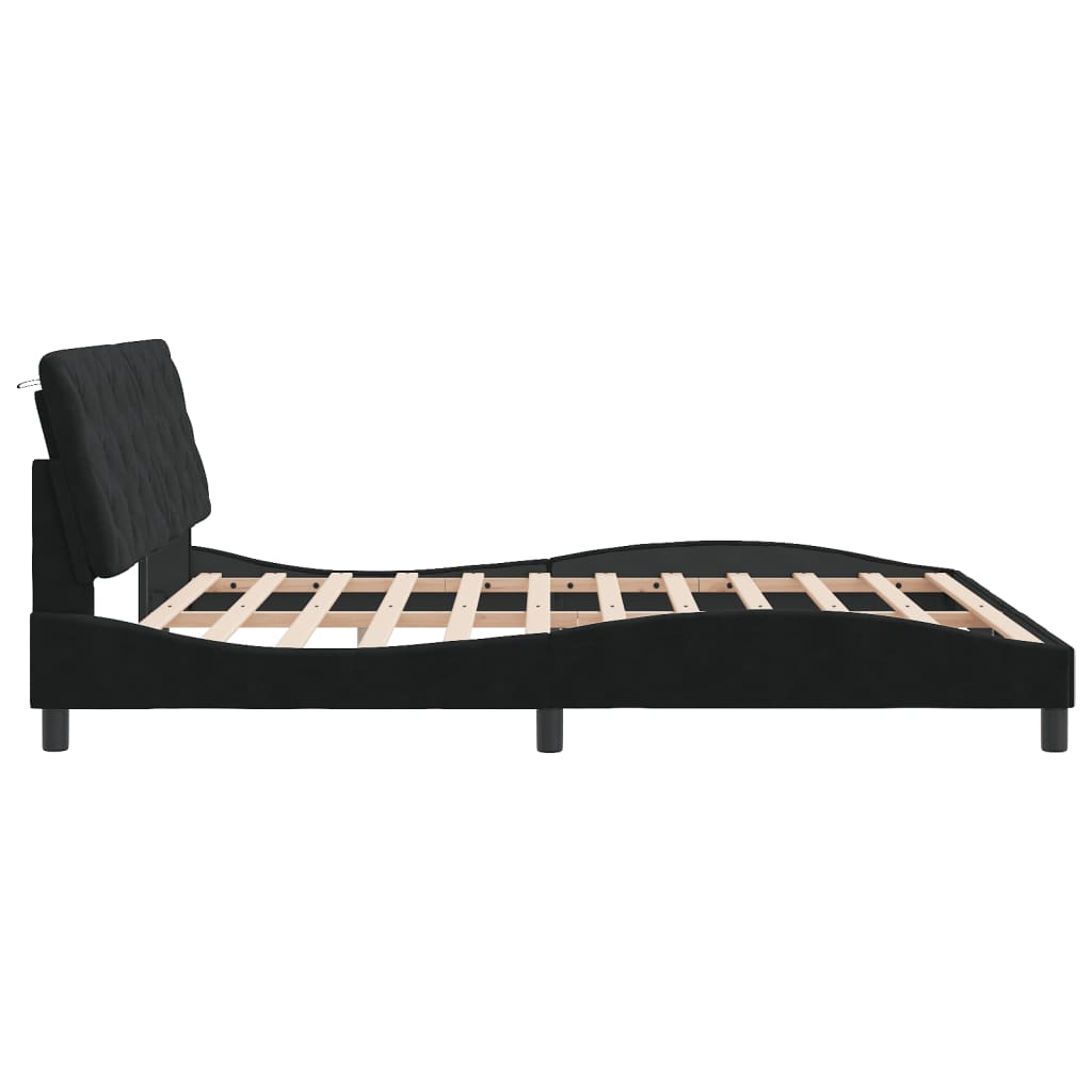 8721012358942_g_en_hd_5 vidaXL Bed Frame with LED without Mattress Black 180x200 cm Velvet - Image 7