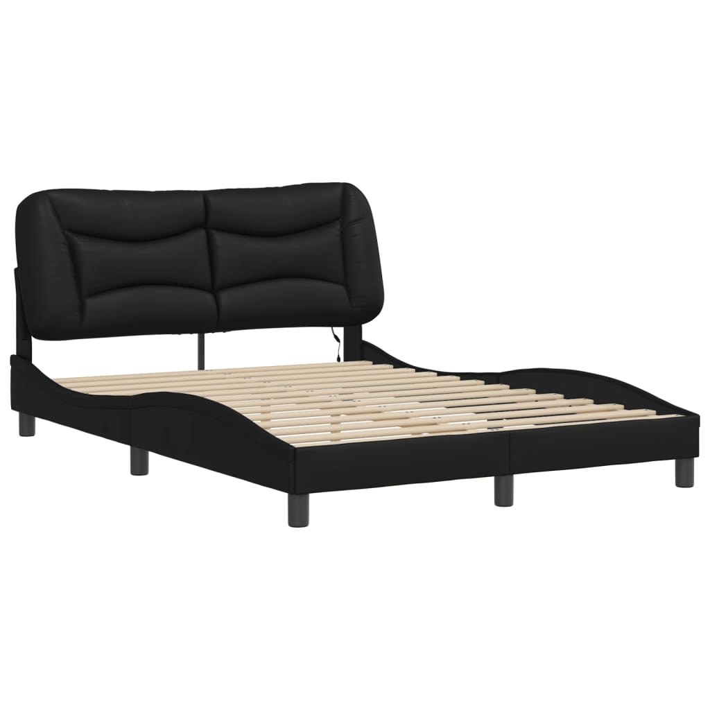 8721012358997_g_en_hd_1 vidaXL Bed Frame with LED without Mattress "Hvar" Black 137x190 cm Double - Image 3