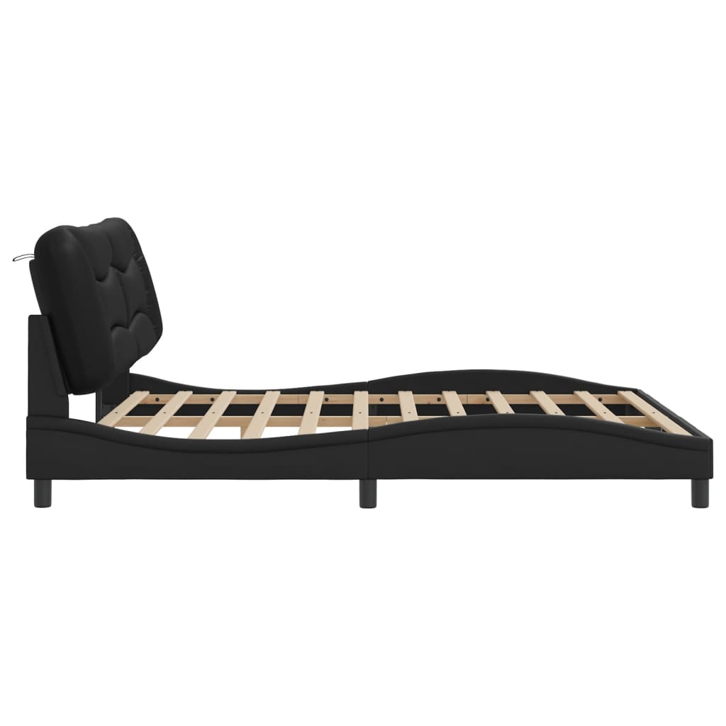 8721012359031_g_en_hd_5 vidaXL Bed Frame with LED without Mattress "Hvar" Black 180x200 cm King - Image 7