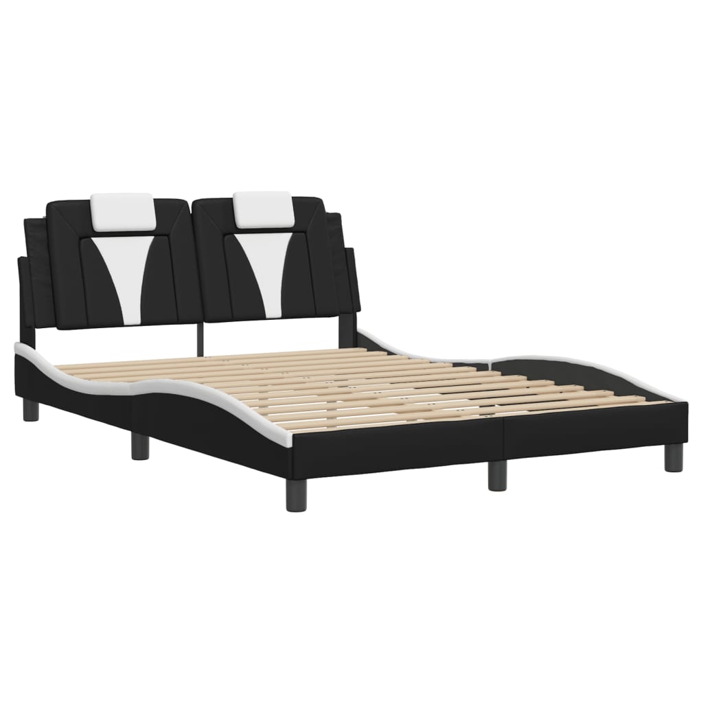 8721012359109_g_en_hd_1 vidaXL Bed Frame "Viana" with LED without Mattress Black and White 137x190 cm Double - Image 3