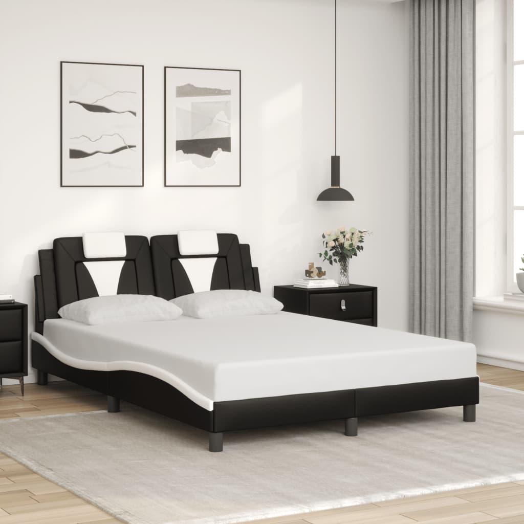 8721012359109_g_en_hd_2 vidaXL Bed Frame "Viana" with LED without Mattress Black and White 137x190 cm Double - Image 4