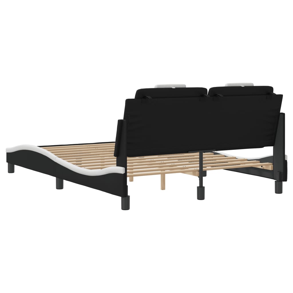 8721012359109_g_en_hd_6 vidaXL Bed Frame "Viana" with LED without Mattress Black and White 137x190 cm Double - Image 8