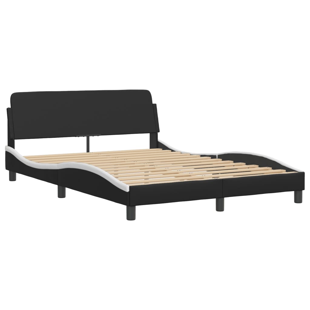 8721012359109_g_en_hd_7 vidaXL Bed Frame "Viana" with LED without Mattress Black and White 137x190 cm Double - Image 9