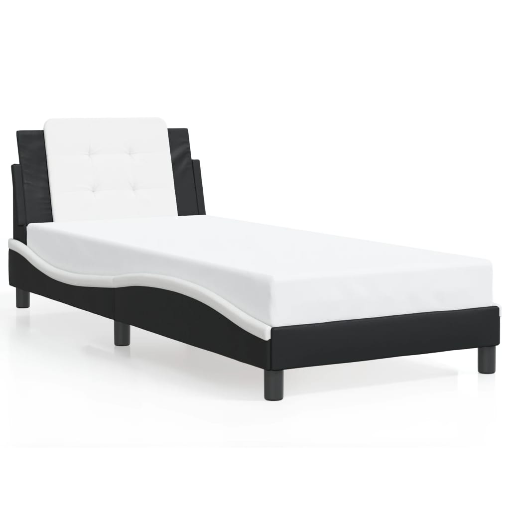 8721012359185_g_en_hd_3 vidaXL Bed Frame with LED without Mattress "Zadar" Black and White 107x203 cm King Single" - Image 5
