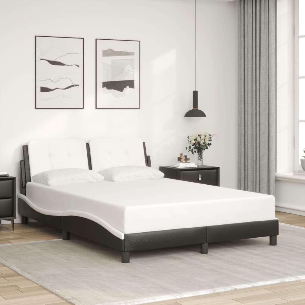 8721012359208_g_en_hd_2 vidaXL Bed Frame with LED without Mattress "Zadar" Black and White 137x190 cm Double - Image 4