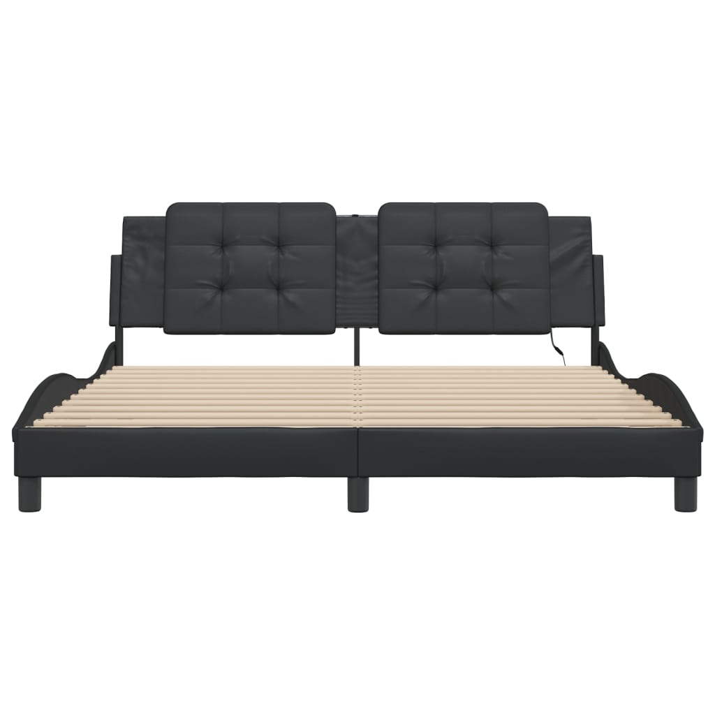 8721012359239_g_en_hd_4 vidaXL Bed Frame with LED without Mattress "Zadar" Black 180x200 cm King - Image 6