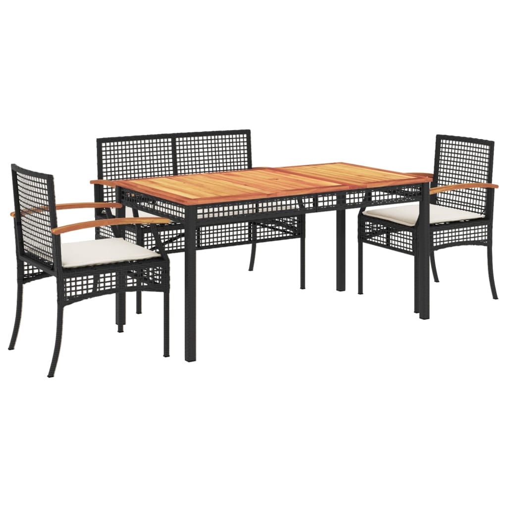 8721012359444_a_en_hd_1 vidaXL 4 Piece Garden Dining Set with Cushions Black Poly Rattan - Image 2