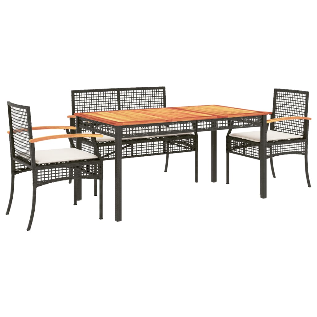8721012359451_a_en_hd_1 vidaXL 5 Piece Garden Dining Set with Cushions Black Poly Rattan - Image 2