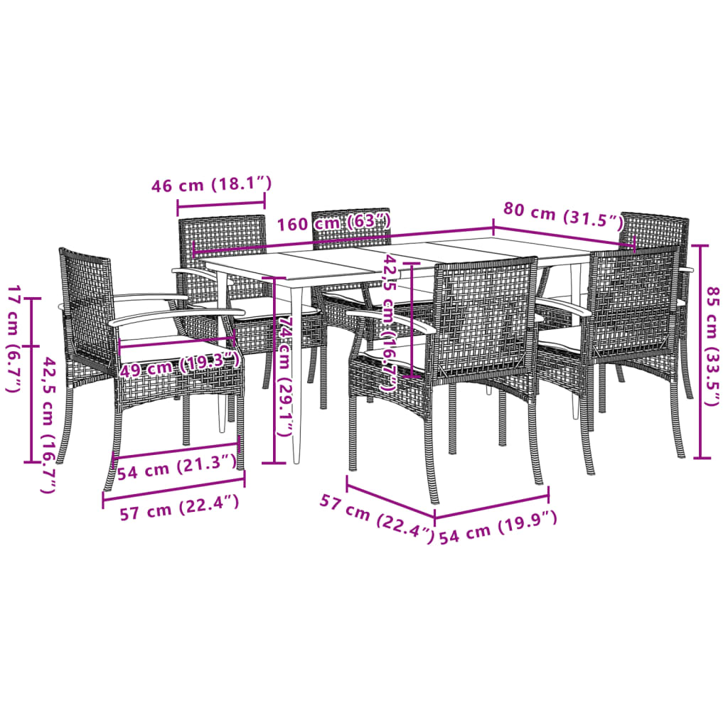8721012359772_g_en_hd_5 vidaXL 7 Piece Garden Dining Set with Cushions Black Poly Rattan - Image 7
