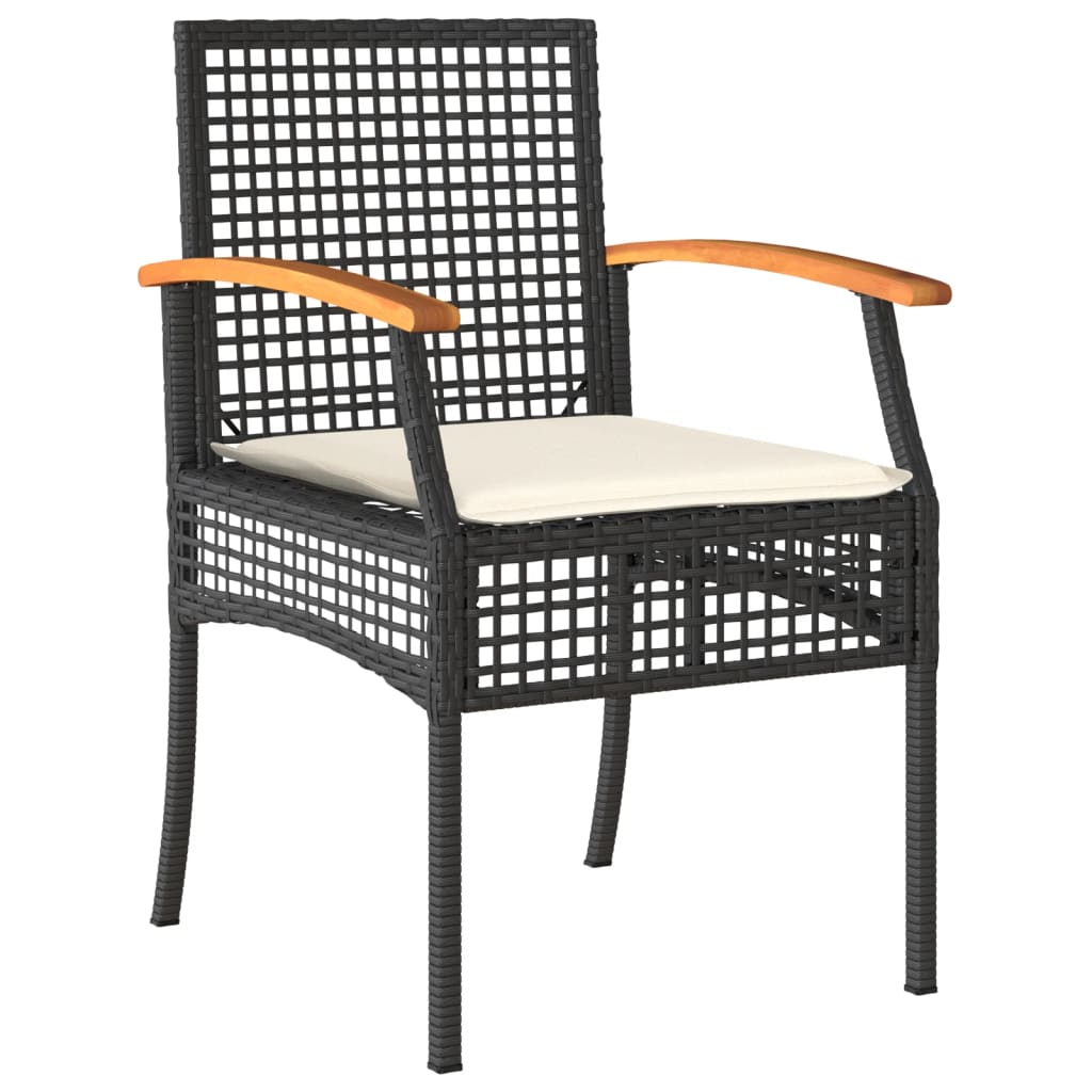 8721012359802_g_en_hd_1 vidaXL 3 Piece Garden Dining Set with Cushions Black Poly Rattan - Image 3