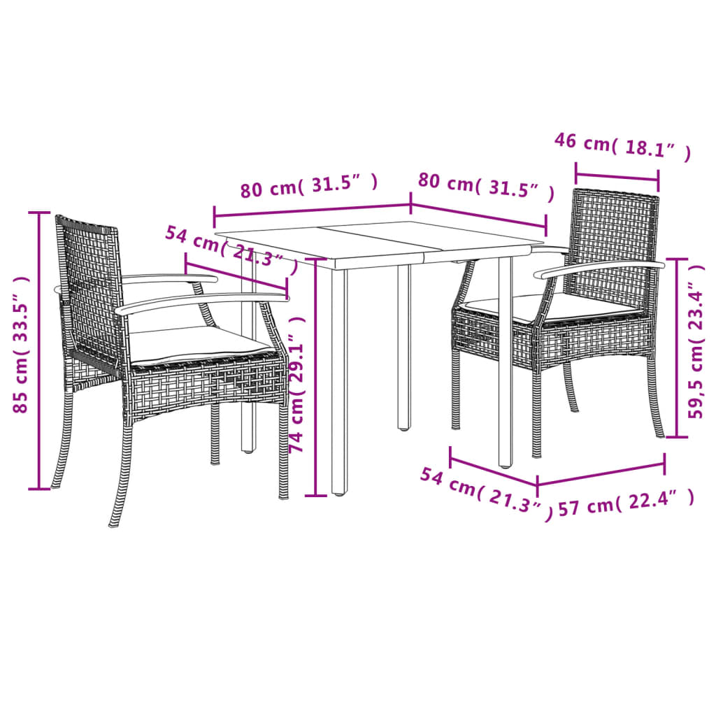8721012359802_g_en_hd_5 vidaXL 3 Piece Garden Dining Set with Cushions Black Poly Rattan - Image 7