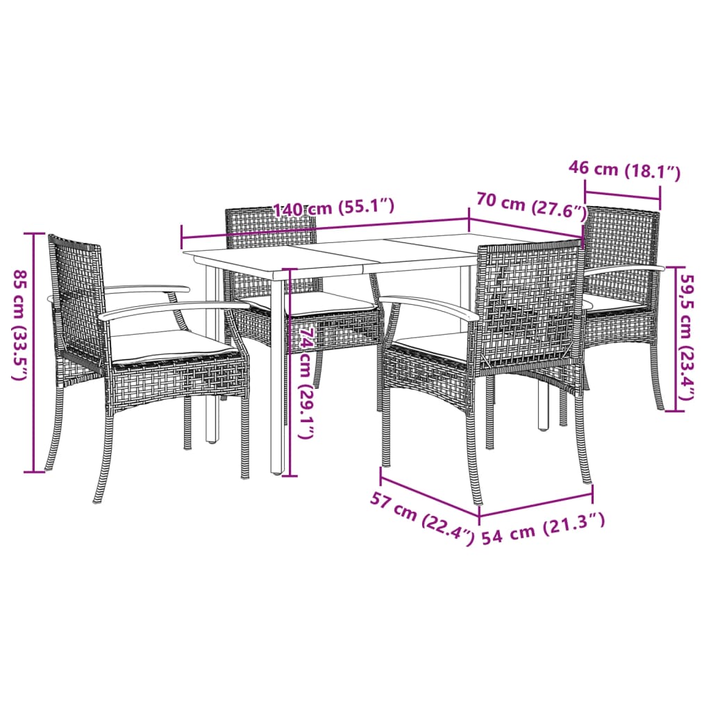 8721012359826_g_en_hd_5 vidaXL 5 Piece Garden Dining Set with Cushions Black Poly Rattan - Image 7