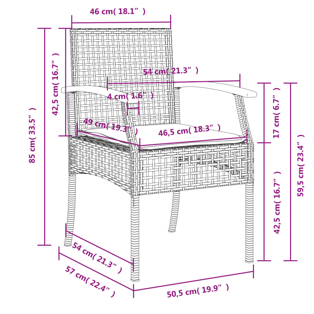 8721012359833_g_en_hd_6 vidaXL 5 Piece Garden Dining Set with Cushions Black Poly Rattan - Image 8