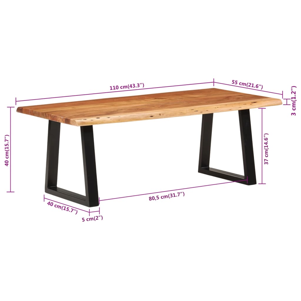 8721012364936_g_en_hd_7 vidaXL Coffee Table 110x55x40 cm Solid Wood Acacia - Image 8