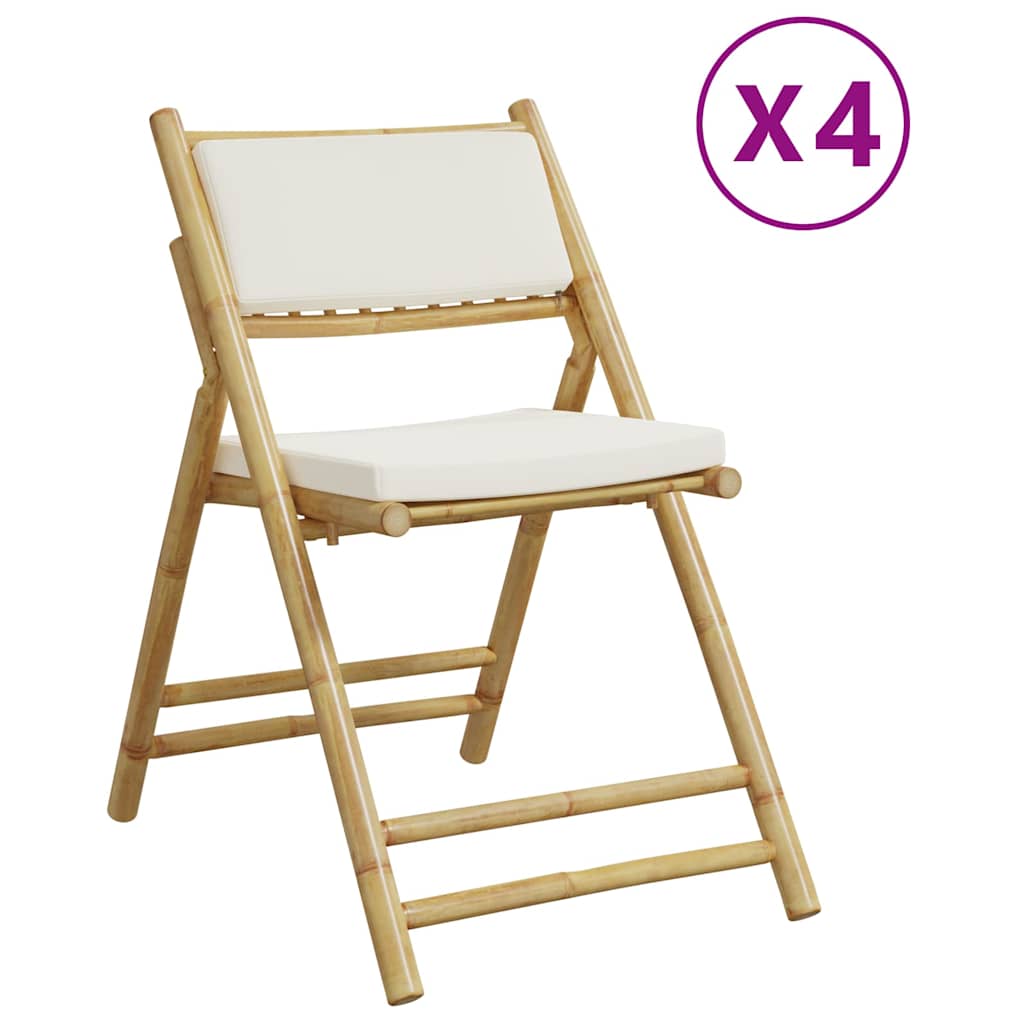 8721012366473_a_en_hd_1 vidaXL 4 Piece Folding Bistro Chairs with Cream White Cushions Bamboo - Image 2