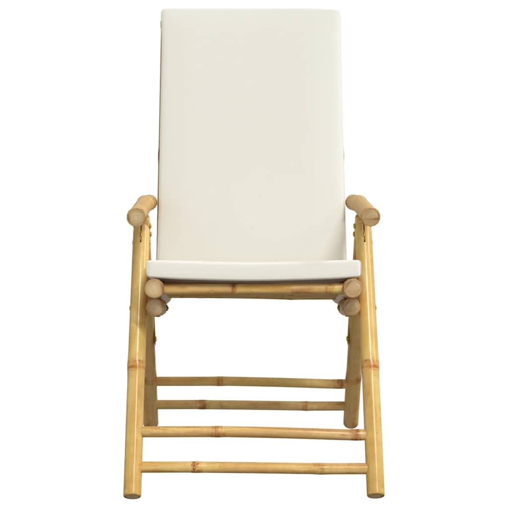 8721012366510_g_en_hd_2 vidaXL 4 Piece Folding Garden Reclining Chairs with Cream White Cushions Bamboo - Image 4