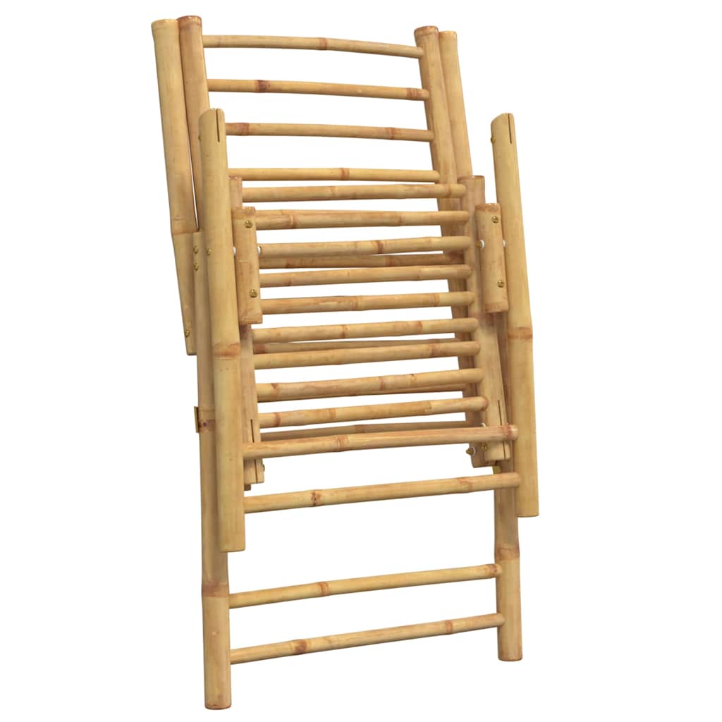 8721012366510_g_en_hd_5 vidaXL 4 Piece Folding Garden Reclining Chairs with Cream White Cushions Bamboo - Image 7