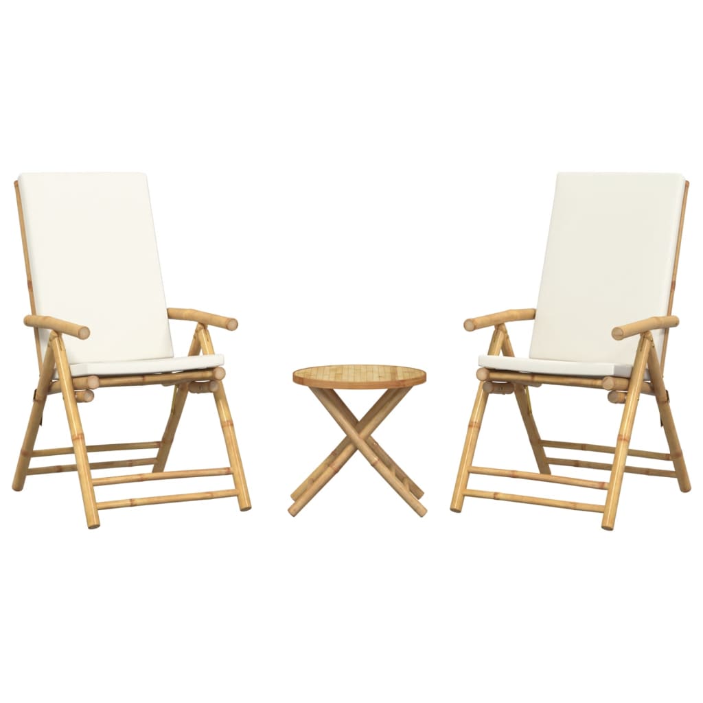 8721012366619_g_en_hd_2 vidaXL 3 Piece Folding Bistro Set with Cream White Cushions Bamboo - Image 4