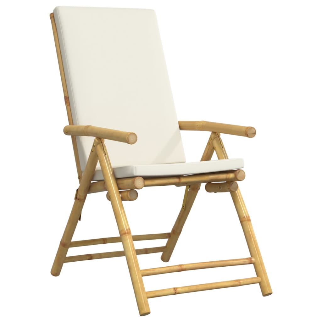8721012366619_g_en_hd_3 vidaXL 3 Piece Folding Bistro Set with Cream White Cushions Bamboo - Image 5