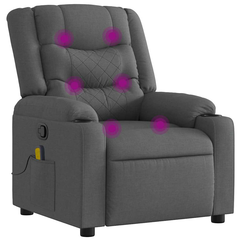 8721012370883_a_en_hd_1 vidaXL Massage Recliner Chair Dark Grey Fabric - Image 2