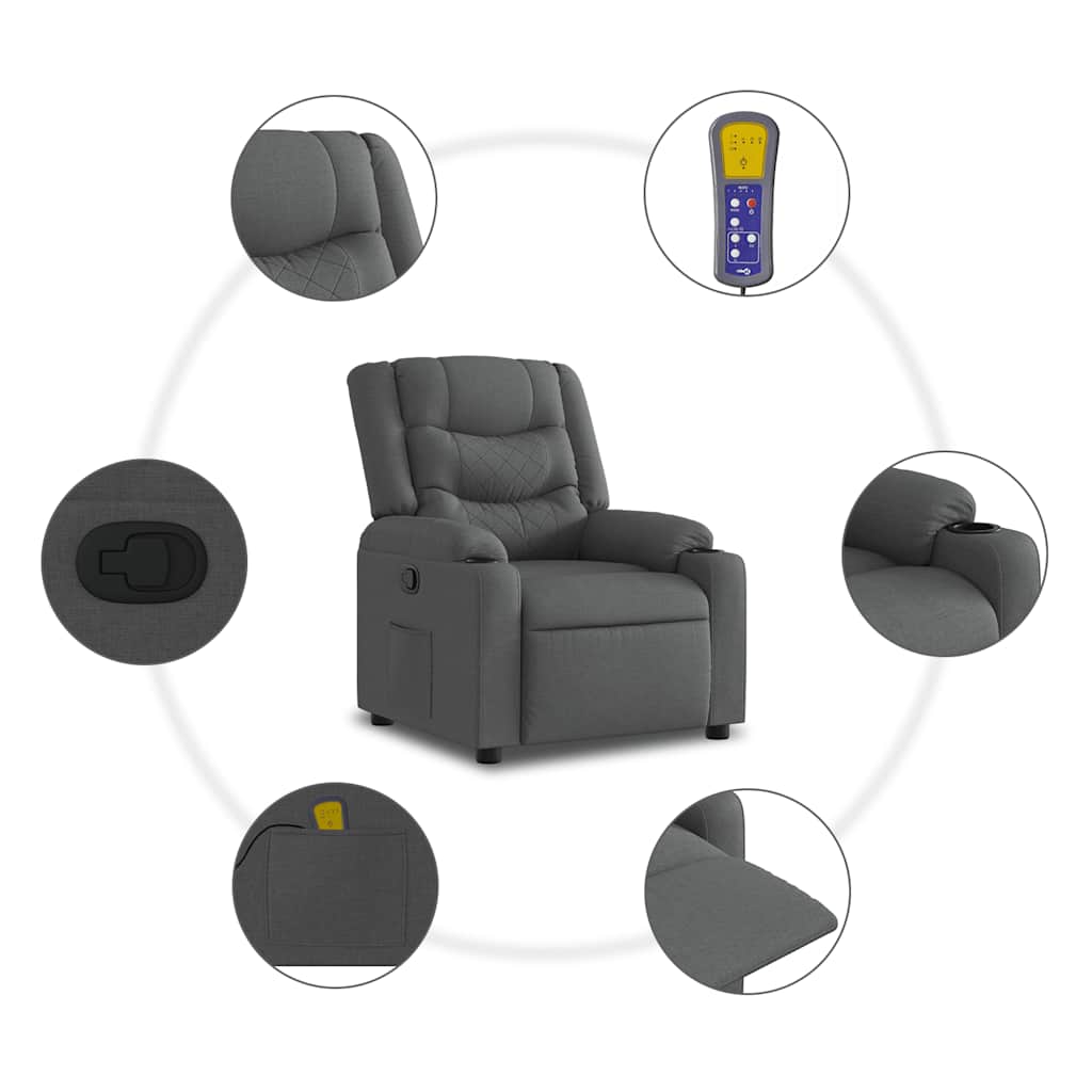 8721012370883_g_en_hd_4 vidaXL Massage Recliner Chair Dark Grey Fabric - Image 6